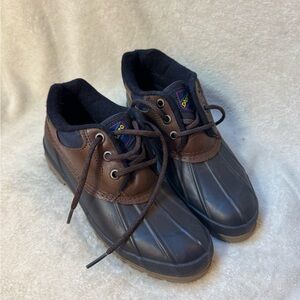Sporto Duck Boots Brown Black Lace-Up Thermolite Winter Boots Size 6